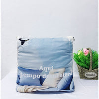 🛫🧸 Cobertor de Viagem + Travesseiro de Abraço 2 em 1 – Conforto Compacto Onde Você Estiver!