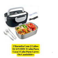 đ±âĄ Marmita ElĂ©trica PortĂĄtil 12V/24V/110V â Sua Comida Sempre Quente, Onde Quer Que VocĂȘ Esteja!