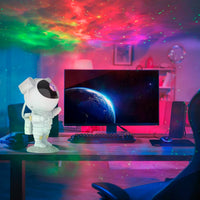 Lâmpada de Projeção de Espaço Astronauta 🌌👩🚀