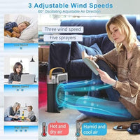 Ventilador e umidificador