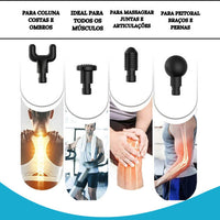 Pistola de Massagem Portátil – Alta Potência e Eficiência