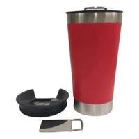 KIT com 20 Copos Térmicos 473ml com Tampa + Abridor – Cerveja Gelada Sempre com Você!