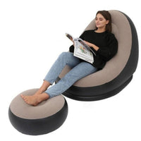 Sofá Inflável Preguiçoso Poltrona Lounge com Puff e Bomba – Conforto, Estilo e Praticidade!