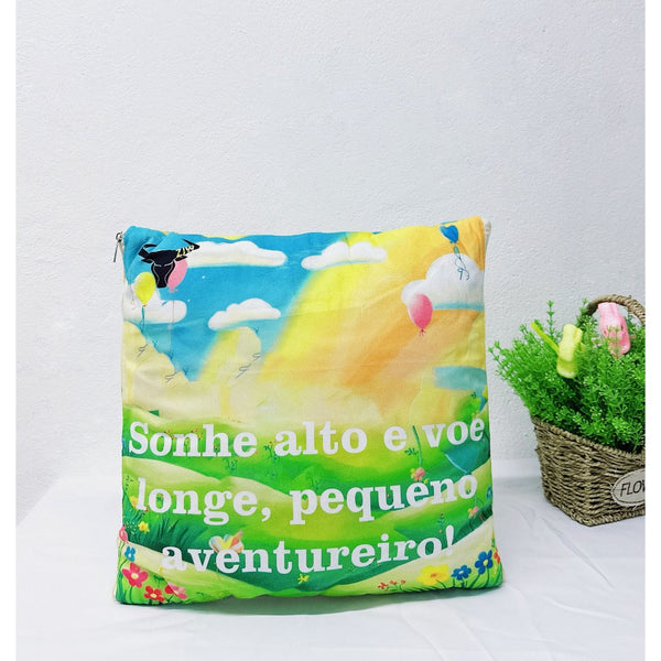 🛫🧸 Cobertor de Viagem + Travesseiro de Abraço 2 em 1 – Conforto Compacto Onde Você Estiver!