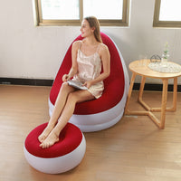 Sofá Inflável Preguiçoso Poltrona Lounge com Puff e Bomba – Conforto, Estilo e Praticidade!